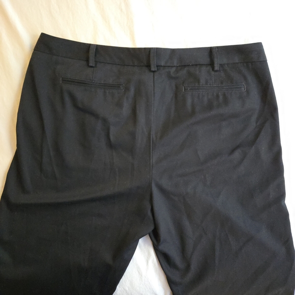 Lands' End High Rise Black Women's Cotton Blend Bootcut Trousers - Picture 9 of 9